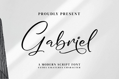 Gabriel - Modern Script Font abc