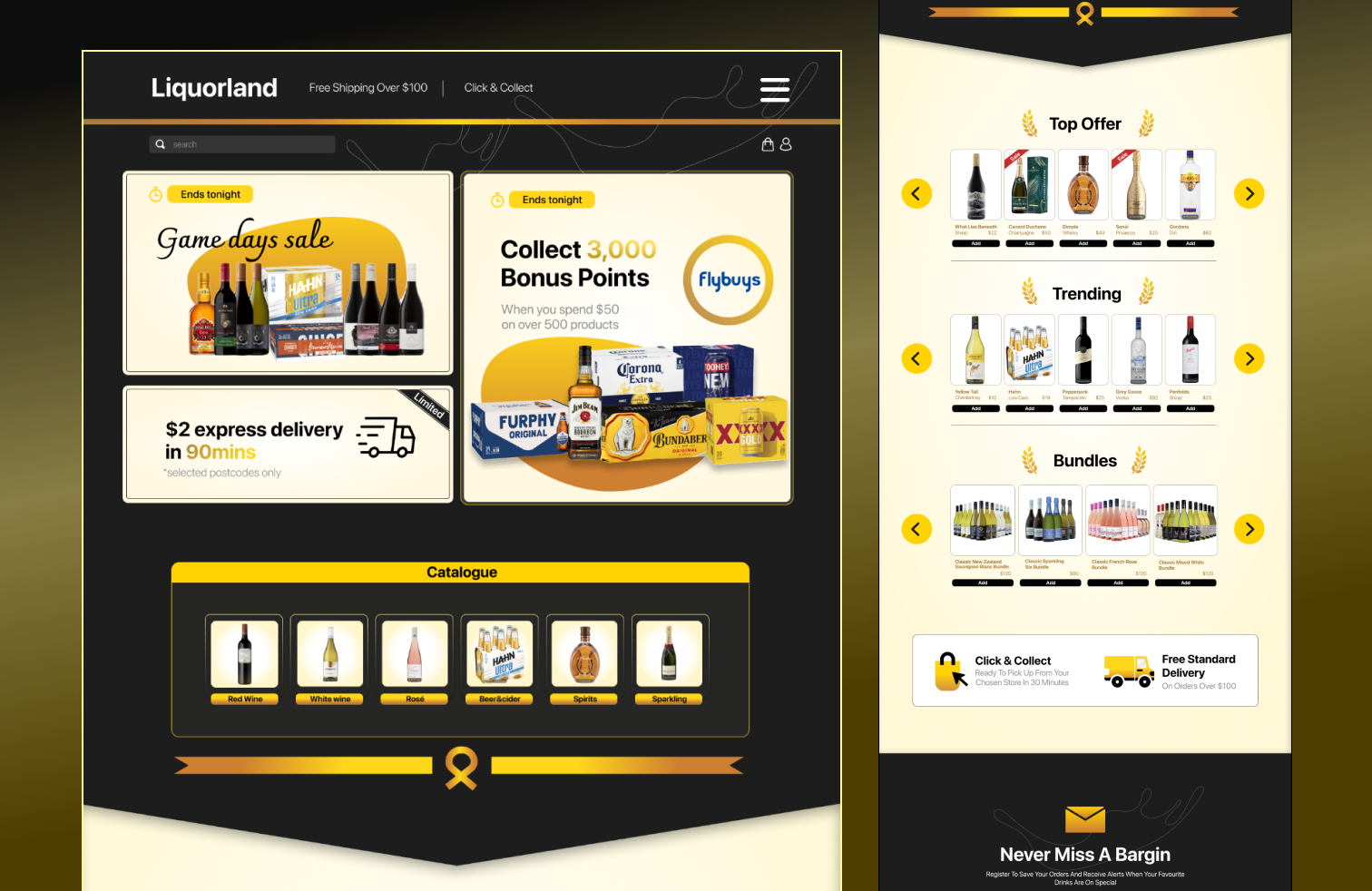 Redesign Liquorland by Shaojun Chen on Dribbble
