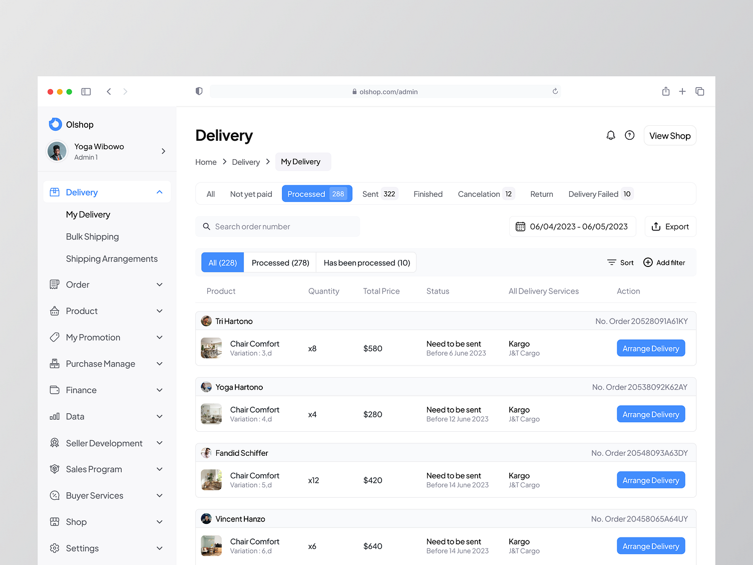 Delivery - Admin ecommerce 🔥 by Rohmad Khoirudin for Odama on Dribbble