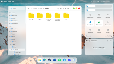 Fussio OS Explorer - Windows + Mac OS app clean design design explorer file explorer mac mac os menu ui ui design windows