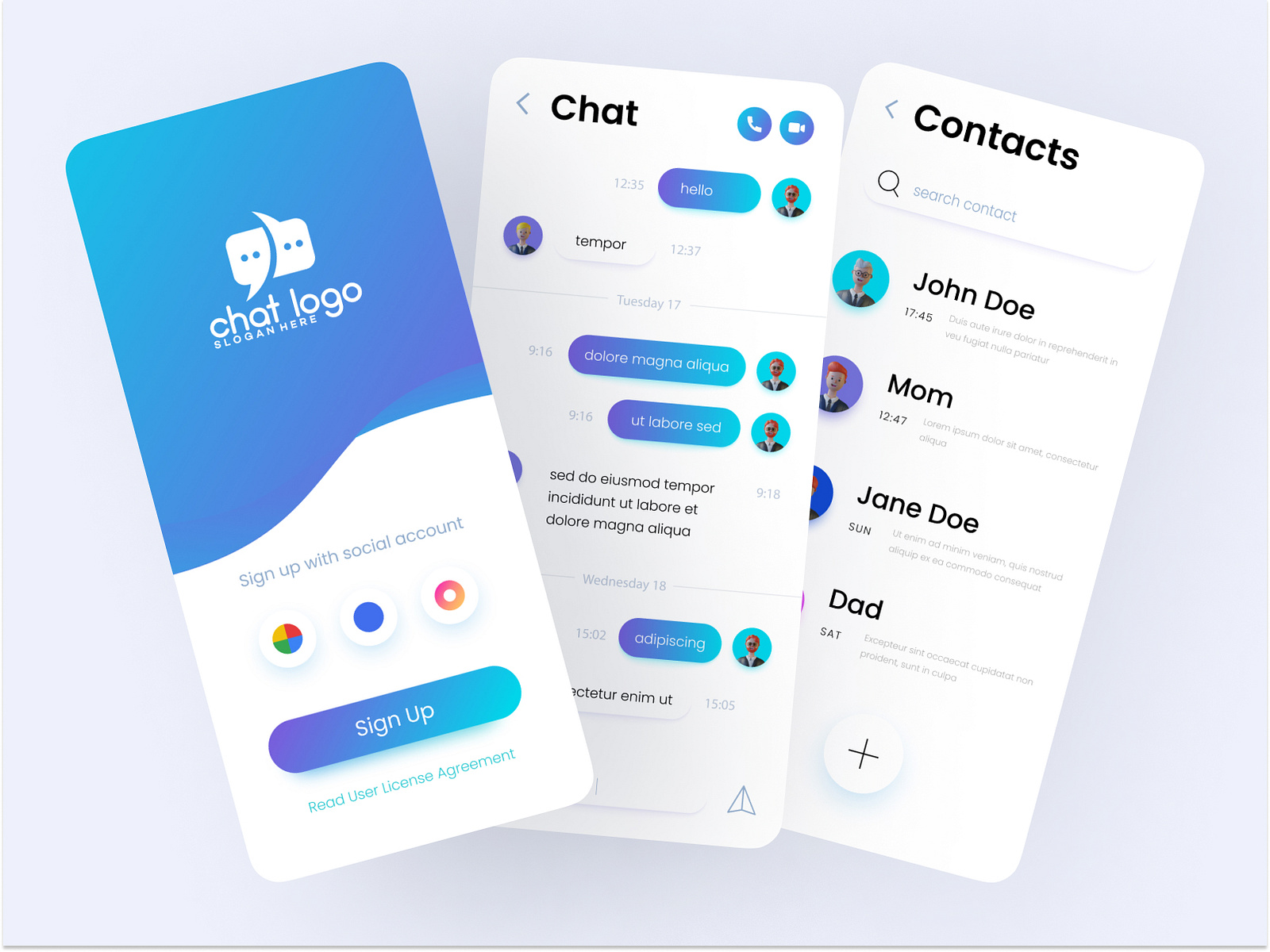 Messanger Chat Ui By Humayun Kabir On Dribbble