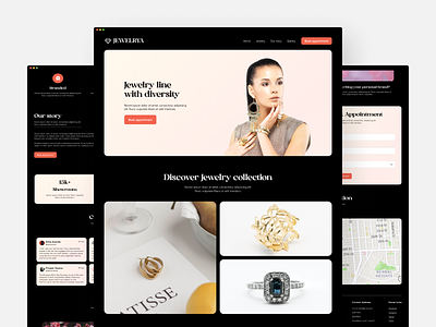 Jewelrya | Jewelry website Design design fashion jewelry landing page product design ui ui design user experience ux design web web app websitedesign