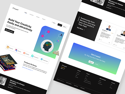 Creaart - Creative Learning Website branding creative design figma landing page page template typography ui ui design ui designer uiux web website