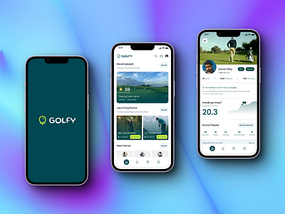 Golf Playing App branding clean concept design golf graphic design illustration ios mobile screen ui ux