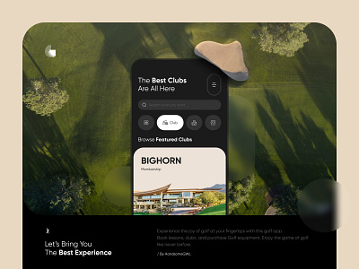 Vacation Golf Booking Mobile App app branding coach design golf golf club golf game green icon illustration logo mobile ui ux