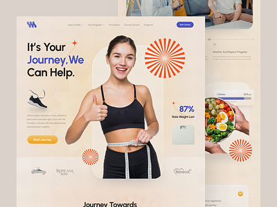 Diet Service Landing Page aesthetich branding company creative design diet doctor health healthcare hospital landing medical mental health minimalist science service ui uiux website