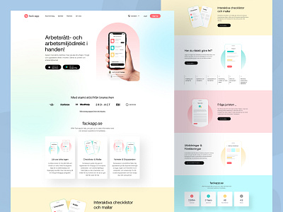 Fackapp - Mobile App Landing Page app home app home design app landing page app presentation app ui app ui template app web design dribbble best short home page homepage landing landing page landing page template trendy ui design 2023 ui uiux web design web template webdesign website