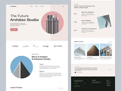 Architectural Agency Landing Page Website agency architect architects architectural architecture branding building design graphic design landing page property realstate ui uidex website