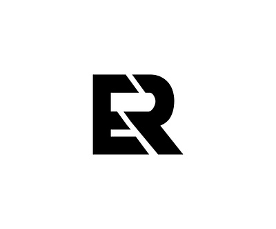 Creative Professional Trendy Letter ER RE Logo Design in Black a corporate