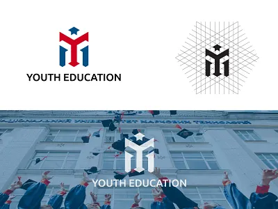 YOUTH EDUCATION | LETTER Y LOGO branding creative logo design education hat icon education logo educational institute graphic design icon iconic logo illustration letter mark logo logo logo design mark modern logo number 1 popular logo vector visual identity y letter