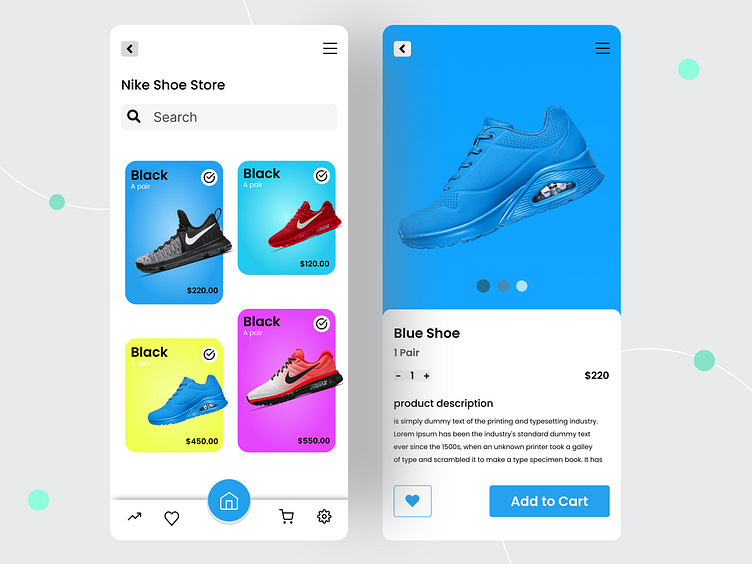 Shose Mobile App UI Design by Ishvar8952 on Dribbble