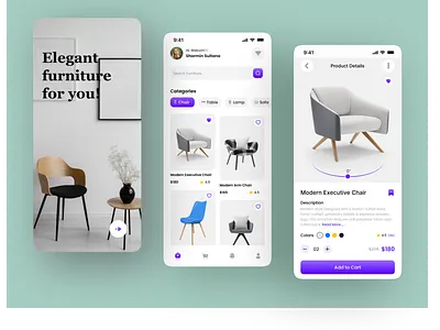 Mobile App_ Furniture eCommerce App UI Design app design branding design ecommerce app design graphic design mobile app design movie app desing ui ui design ui ux design user interface design user research ux design