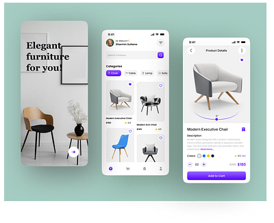 Mobile App_ Furniture eCommerce App UI Design app design branding design ecommerce app design graphic design mobile app design movie app desing ui ui design ui ux design user interface design user research ux design