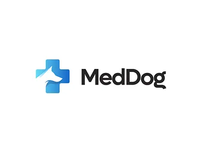 MedDog Logo Design animal animal care animal clinic animal hospital branding creative logo design doctor dog identity logo logo design medical my dog negative space paw pet pop dog puppy vet