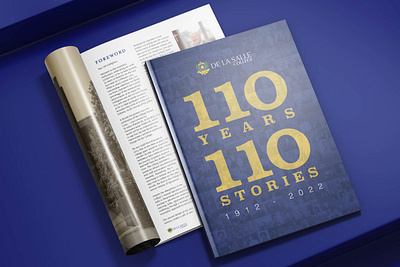 De La Salle College '110 Years 110 Stories' booklet design design graphic design printing