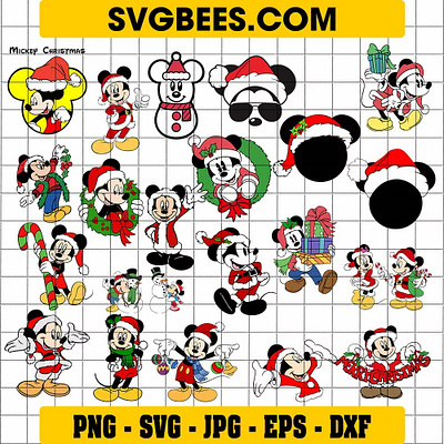 Mickey Mouse Christmas SVG mickey mouse christmas svg svgbees