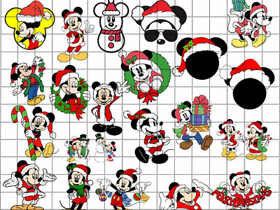 Mickey Mouse Christmas Svg designs, themes, templates and downloadable ...