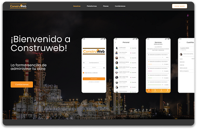 Landing Page ConstruWeb landin login ui ux