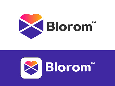 Blorom logo design, logo, logo design, new logo brand identity branding clean logo latest logo logo mark modern brand identity modern logo new logo new logo mark