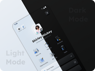 Neumorphic Design 3d icons dark mode light mode mobile neumorphic design sidemenu ui