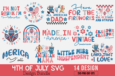 4th of July SVG Design Bundle cricut july 4th svg