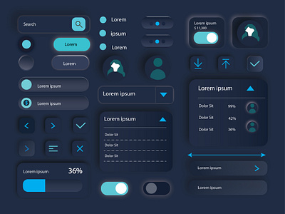 UI Kit 3d design dribble graphic design illustration illustrator logo ui uikit vector