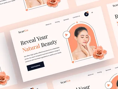 Skincare Company Website UI agileinfoways banner cosmetics design hero section layout skincare ui user interface website