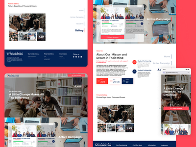 Triadi Foundation Landing Page branding design foundation landing page mock up responsive ui uidesign uiux web design