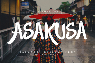 Asakusa Japanese Display Font 3d animation branding graphic design logo motion graphics