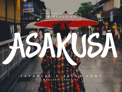 Asakusa Japanese Display Font 3d animation branding graphic design logo motion graphics