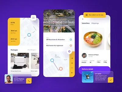 Drone Delivery Mobile App design: iOS Android ux ui design android android app design android app designer app app design app interface app interface designer app ui design app ui designer application application design apps ui design ios iphone mobile mobile app mobile app design mobile applications design mobile ui mobile ui designer