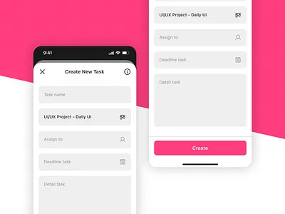 Create New - Daily UI #090 090 app create new dailyui design figma mobile project task ui