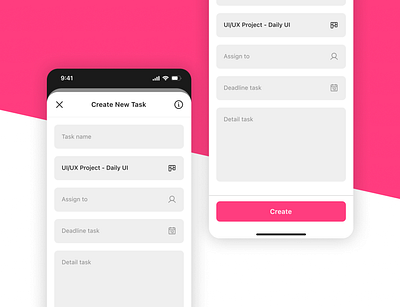 Create New - Daily UI #090 090 app create new dailyui design figma mobile project task ui