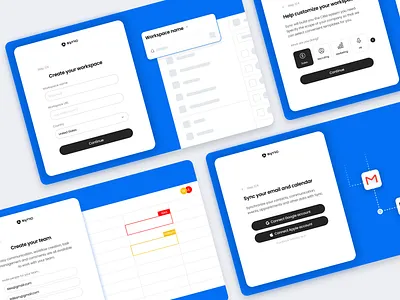 Sync - Onboarding flow design for the CRM system clean crm crm system minimal onboarding screens platform design saas ui ux uxui design web app web app design web application web design wep application