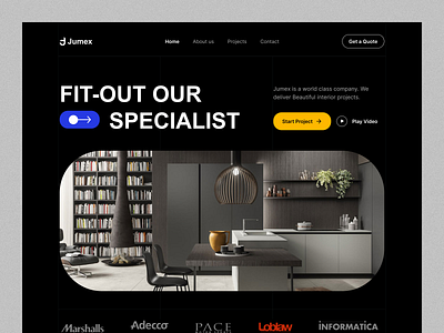 Jumex - Interior & Architecture Website architect architecture building decor design home page homedecor interior interior architecture interior design interior website landing page minimalist room ui ui design user interface design ux design web design website design