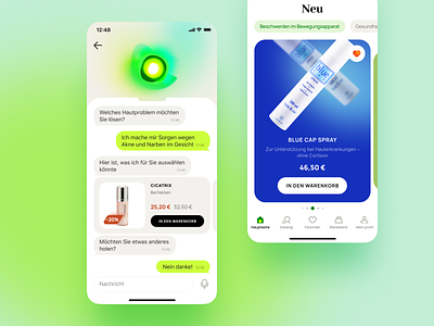 Nature Health | mobile app concept ai app bot chat chat bot design e com e commerce interface medicine mobile app ui ux