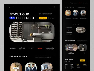 Jumex - Interior & Architecture Website 3d architect architecture company design home home page interior interior architecture interior design modern design room shop trendy design ui ui design user interface design ux design web design website design