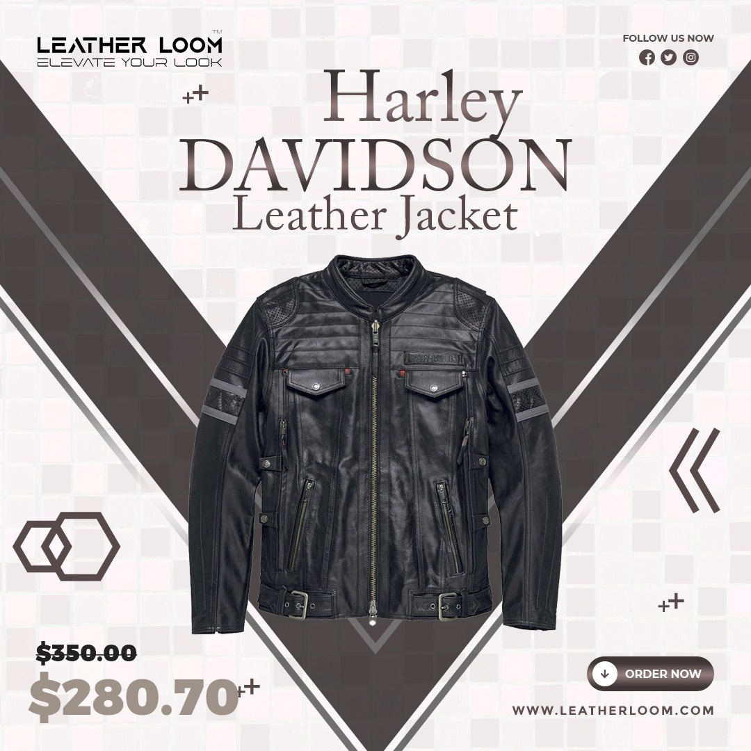 Men’s Harley-Davidson Wick Twister Leather Riding Jacket by Leather ...