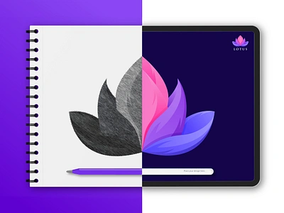 Lotus Modern Logo Mark abstract branding colorful creative logo design floral flower icon illustration line art logo logo design logo designer logo mark lotus lotus flower modern logo unique logo vector yoga