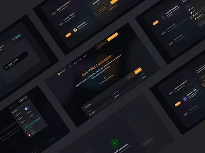 DeFi yield customizer dark theme defi ui ux web app web design website