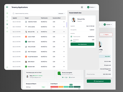 Tenant Application Dashboard apartmentbuilding condobuilding dashboarddesign dataanalysis datavisualization design landlord productdesign property propertymanagement realestate rental rentalproperty tenant tenantapplicationdashboard tenantapplicationdesign townhomecommunity uidesign uxdesign visualization