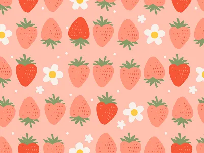 Strawberry pattern abstract background concept hippie illustration pattern retro seamless simple summer vector vintage