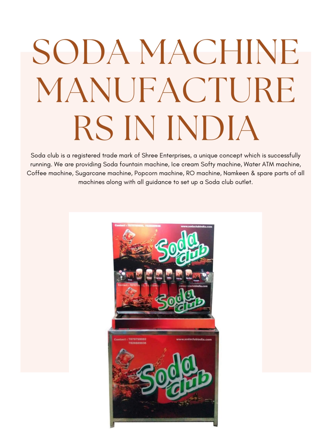 Soda Machine Manufacturers in India by soda club on Dribbble