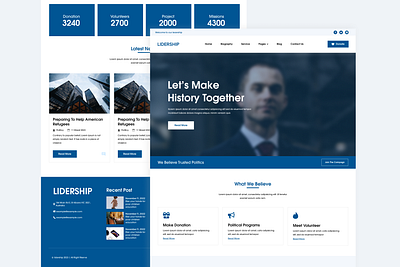 Lidership - Campaign News Profile branding campaign design figma lidership news politic profile ui volunteer website