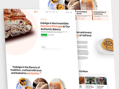 🥯 Aroma De Trigo - Bakery Landing Page bakery bread cake clean ecommerce figma fnb food landing page minimalist mobile web orange shop ui design web design website white