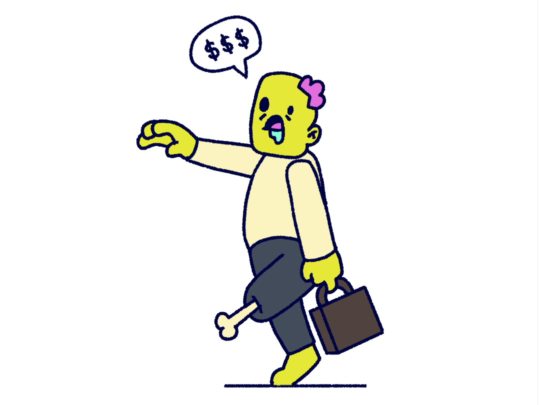 Work Work aftereffects animation design fun gif illustration krita loop motion graphics slave zombie