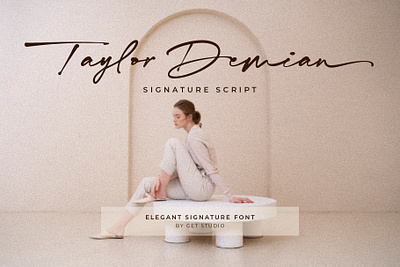 Taylor Demian Signature Font chic fonts graphic design hand lettering logo signature signature font stylish typefaces typogaphy
