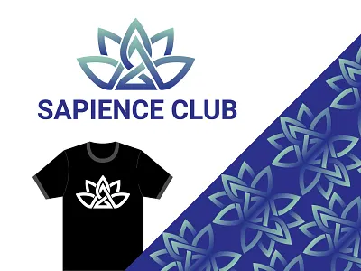 lotus with tringle blue brand brand design brand identity branding branding design design flower illustration logo looking great logo designer lotus love minimalistic logo pattern tringle vector