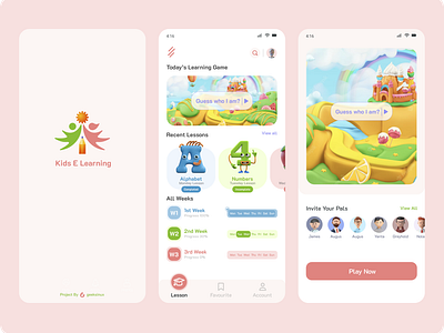 Kids E Learning APP e learning app geeksinux interaction design kids app kids e learning app muhammad nawaz rizvi product design uiux web designing