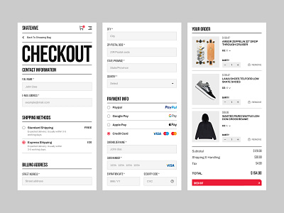 Responsive Checkout Page checkout checkout page checkout process clean ui ecommerce ecommerce website minimal responsive checkout page subpage ui ui design